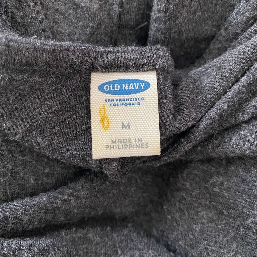 Old Navy Dark Gray Soft Grunge Long Sleeve Flowy Wide Casual Midi Dress M - Picture 6 of 7